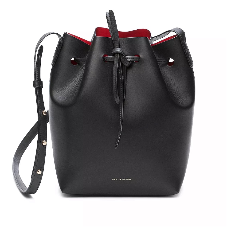 Mansur Gavriel Mini Vegetable-Tanned Leather Bucket Bag